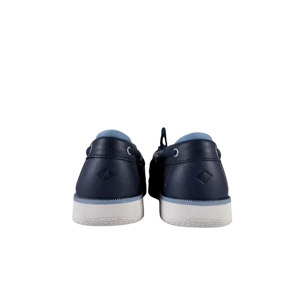 Sperry Surveyor 2 Eye Tumbled Memory Foam Navy Boat Shoes Men's‎ Size 11.5 W